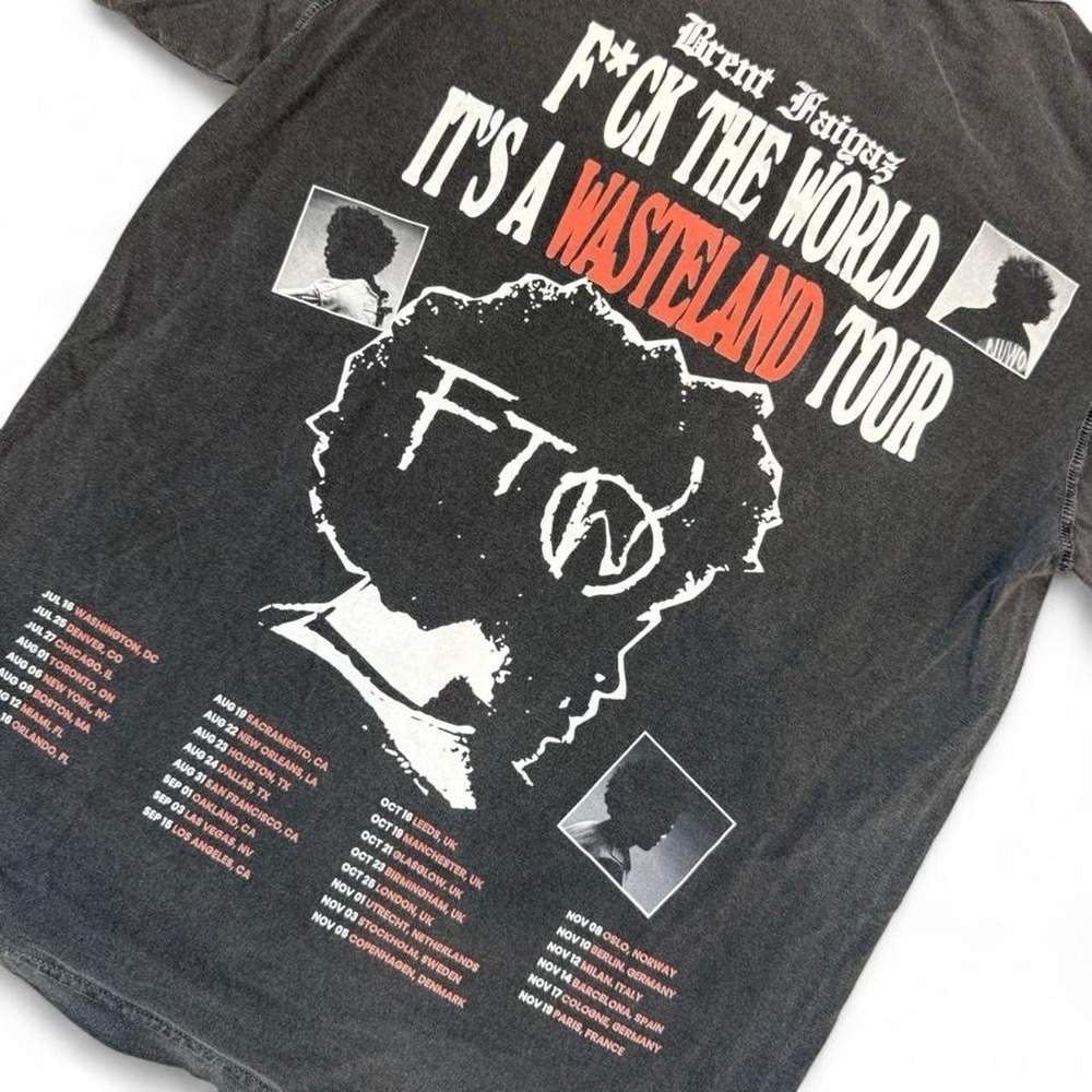 Brent Faiyaz 'FTW Its a Wasteland' Tour T-Shirt Merch Adult Size Small Graphic